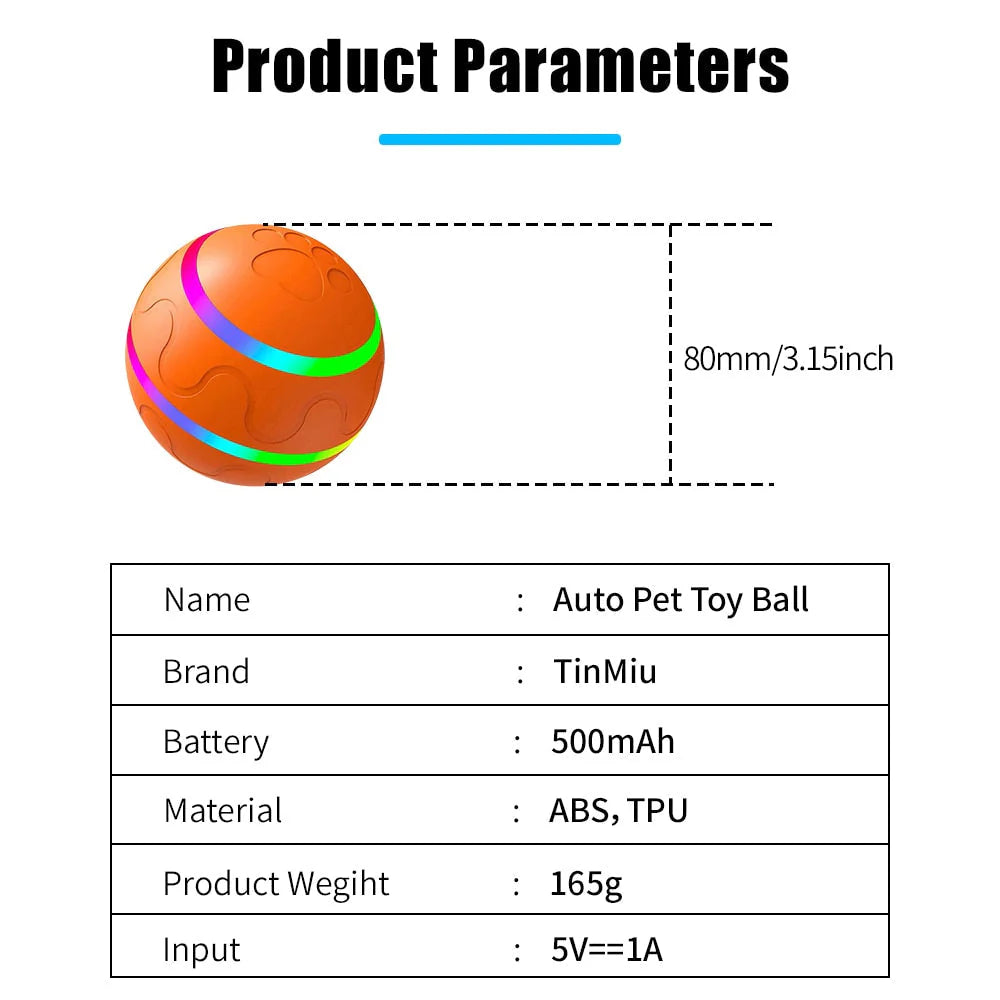 Pet Dog Cat Smart Toys Automatic Rolling Ball Electric Interactive
