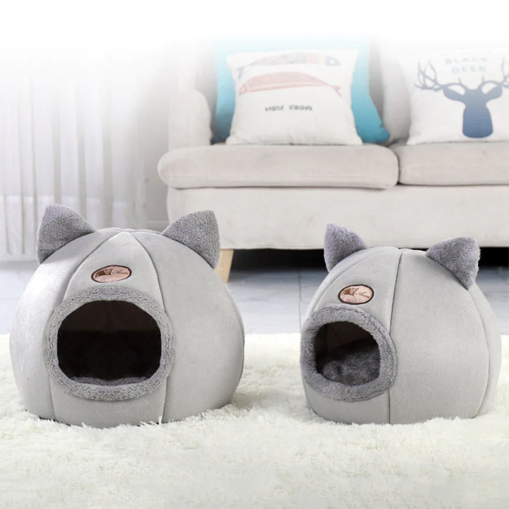 Warm Comfort Cat Bed in Winter Little Mat Basket Small Dog House Products Pets Tent Cozy Cave Beds Indoor Gate Accessories