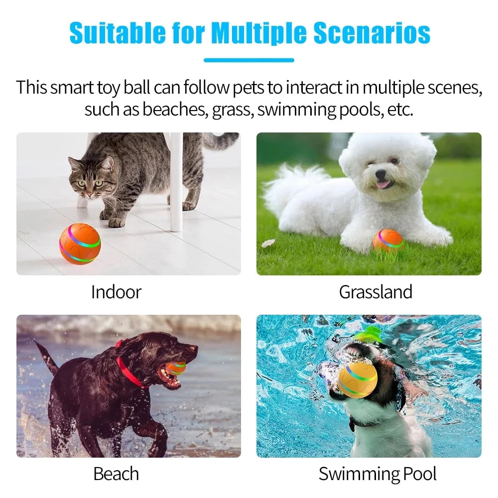 Pet Dog Cat Smart Toys Automatic Rolling Ball Electric Interactive