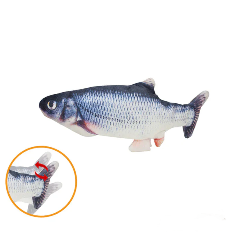 Rechargeable Fish Cat Toy with Catnip
