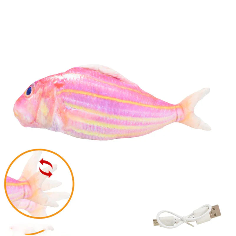 Cat Toys Electric Fish with USB Charging Built-In Lithium Battery Simulation Realistic Pet Molar Interactive Toys Pet Supplies