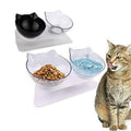 Pet Bowls Feeders Tilted Elevated Cat for Food Water