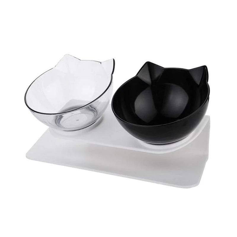 Pet Bowls Feeders Tilted Elevated Cat for Food Water